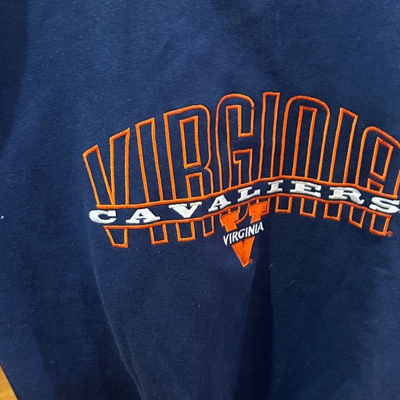 STARTER Navy and Orange Crewneck Sweater - Picture 3 of 6